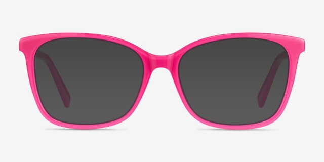 Michelle Pink AcetateEyeglass Frames from EyeBuyDirect, with Tinted Lenses