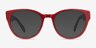 Sarah Red AcetateEyeglass Frames from EyeBuyDirect, with Tinted Lenses