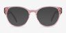 Sarah Clear Pink AcetateEyeglass Frames from EyeBuyDirect, with Tinted Lenses
