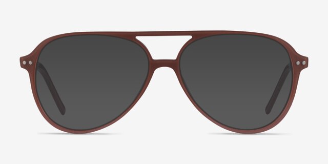 Rewind Brown AcetateEyeglass Frames from EyeBuyDirect, with Tinted Lenses