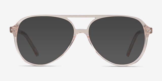 Rewind Clear Brown AcetateEyeglass Frames from EyeBuyDirect, with Tinted Lenses
