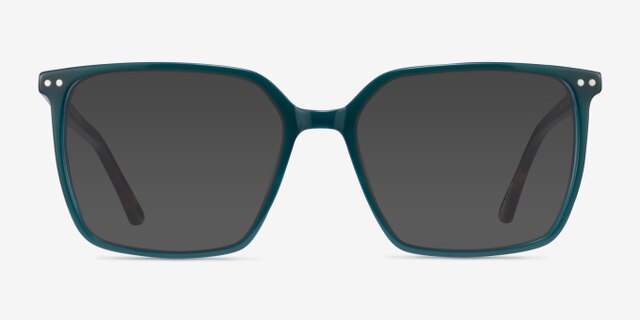 Ephemeral Teal Tortoise AcetateEyeglass Frames from EyeBuyDirect, with Tinted Lenses