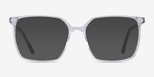 Ephemeral Clear Tortoise AcetateEyeglass Frames from EyeBuyDirect, with Tinted Lenses