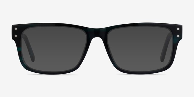 Brumalis Green Striped AcetateEyeglass Frames from EyeBuyDirect, with Tinted Lenses