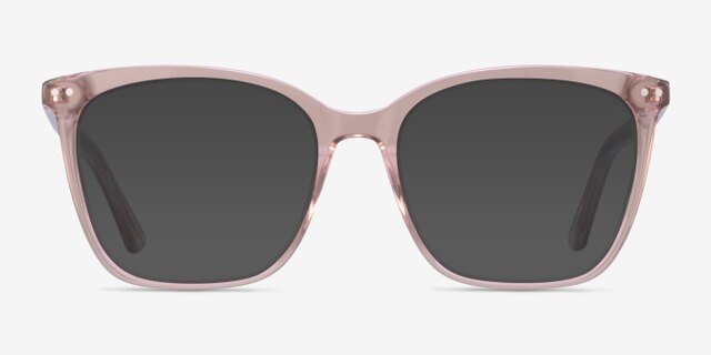 Meliora Clear Pink AcetateEyeglass Frames from EyeBuyDirect, with Tinted Lenses