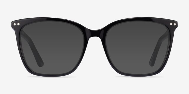 Meliora Black AcetateEyeglass Frames from EyeBuyDirect, with Tinted Lenses