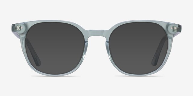 Auburn Clear Green AcetateEyeglass Frames from EyeBuyDirect, with Tinted Lenses