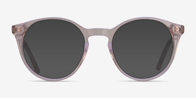 Latta Clear Pink AcetateEyeglass Frames from EyeBuyDirect, with Tinted Lenses