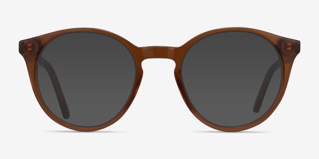 Latta Clear Brown AcetateEyeglass Frames from EyeBuyDirect, with Tinted Lenses