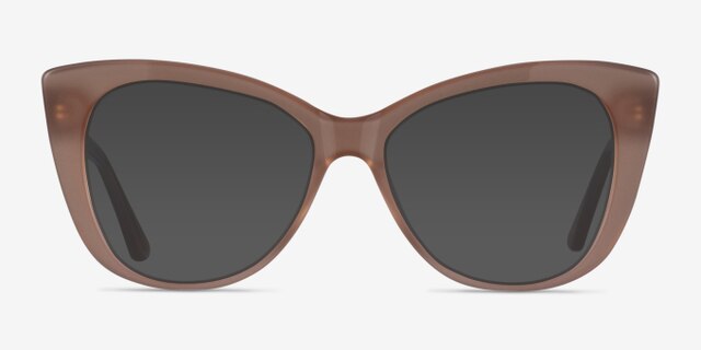 Jenna Clear Brown AcetateEyeglass Frames from EyeBuyDirect, with Tinted Lenses
