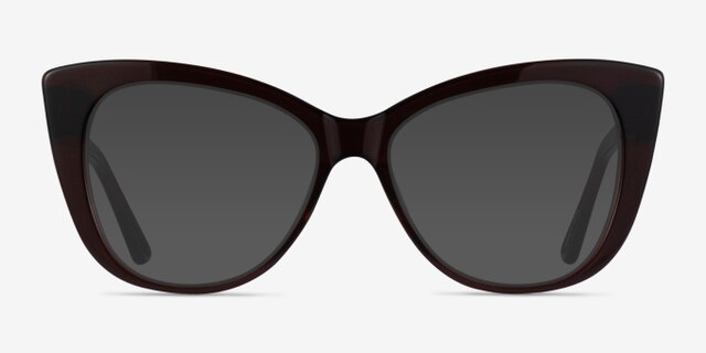 Jenna Dark Brown AcetateEyeglass Frames from EyeBuyDirect, with Tinted Lenses