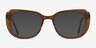 Magnolia Clear Brown AcetateEyeglass Frames from EyeBuyDirect, with Tinted Lenses