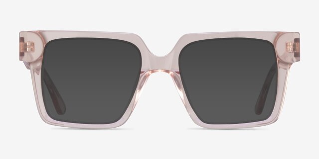 Granada Clear Pink AcetateEyeglass Frames from EyeBuyDirect, with Tinted Lenses