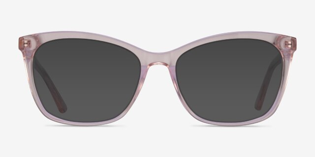 Rosie Clear Pink AcetateEyeglass Frames from EyeBuyDirect, with Tinted Lenses