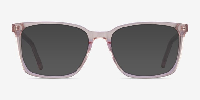 Panoply Clear Pink AcetateEyeglass Frames from EyeBuyDirect, with Tinted Lenses