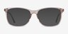 Crescendo Clear Pink AcetateEyeglass Frames from EyeBuyDirect, with Tinted Lenses