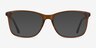 Crescendo Clear Brown AcetateEyeglass Frames from EyeBuyDirect, with Tinted Lenses