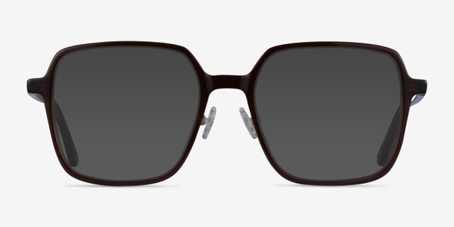 Modern Dark Brown AcetateEyeglass Frames from EyeBuyDirect, with Tinted Lenses