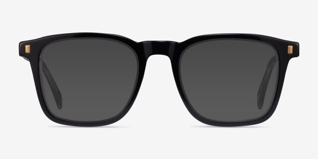 Murmur Black AcetateEyeglass Frames from EyeBuyDirect, with Tinted Lenses