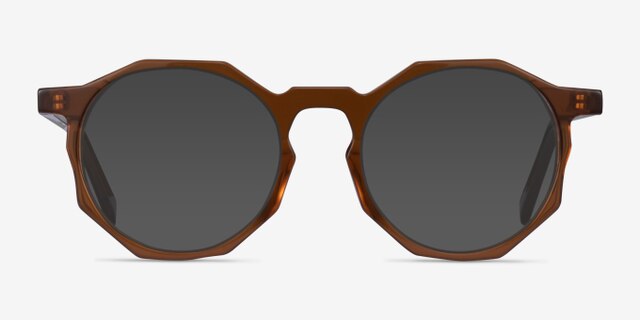 Primula Clear Brown AcetateEyeglass Frames from EyeBuyDirect, with Tinted Lenses