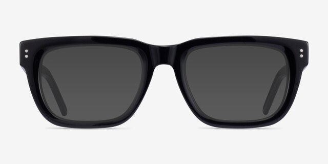 Kensington Black AcetateEyeglass Frames from EyeBuyDirect, with Tinted Lenses