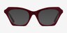 Alwyne Burgundy AcétateMontures de lunettes de vue d'EyeBuyDirect, Avec des Verres Teintés
