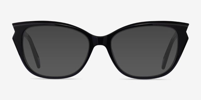 Maple Black AcetateEyeglass Frames from EyeBuyDirect, with Tinted Lenses