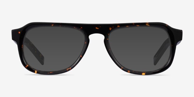 Hackney Tortoise AcetateEyeglass Frames from EyeBuyDirect, with Tinted Lenses