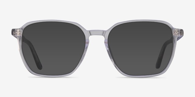 Ashby Clear Floral AcetateEyeglass Frames from EyeBuyDirect, with Tinted Lenses