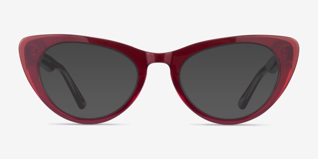 Legato Burgundy AcetateEyeglass Frames from EyeBuyDirect, with Tinted Lenses