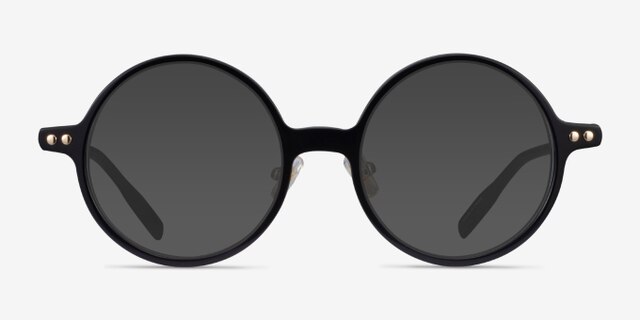 Greenwich Noir AcétateMontures de lunettes de vue d'EyeBuyDirect, Avec des Verres Teintés