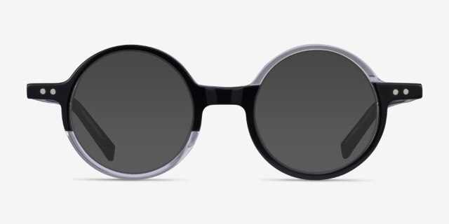 Wilcox Black Clear AcetateEyeglass Frames from EyeBuyDirect, with Tinted Lenses