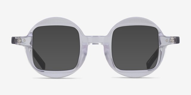 Serrano Clear Tortoise AcetateEyeglass Frames from EyeBuyDirect, with Tinted Lenses