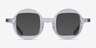 Serrano Clear Tortoise AcetateEyeglass Frames from EyeBuyDirect, with Tinted Lenses