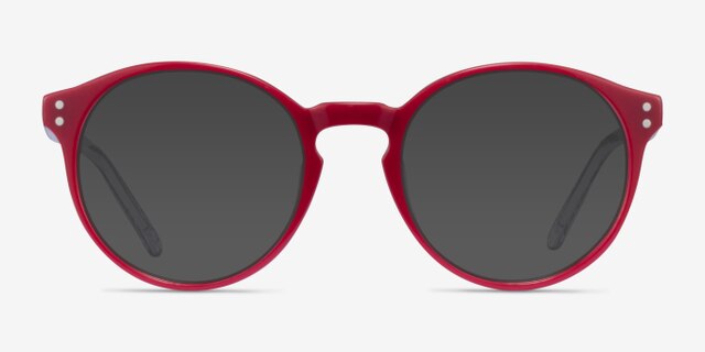 Enjoy Burgundy AcetateEyeglass Frames from EyeBuyDirect, with Tinted Lenses