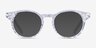 Luminary Clear Silver AcetateEyeglass Frames from EyeBuyDirect, with Tinted Lenses