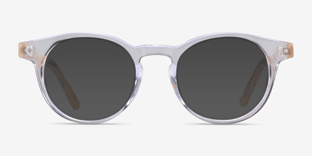 Luminary Clear Yellow AcetateEyeglass Frames from EyeBuyDirect, with Tinted Lenses