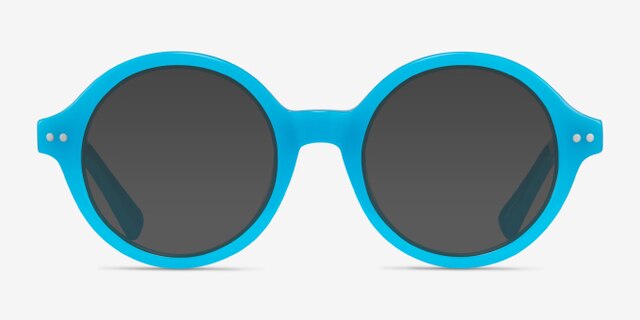 Disco Turquoise AcetateEyeglass Frames from EyeBuyDirect, with Tinted Lenses