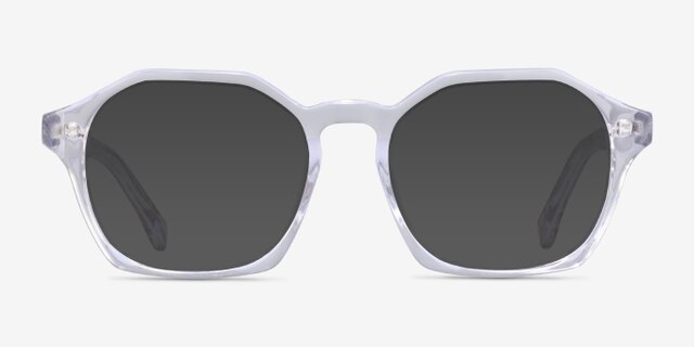 Famous Clear Gold AcetateEyeglass Frames from EyeBuyDirect, with Tinted Lenses