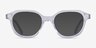 Knowledge Clear Silver AcetateEyeglass Frames from EyeBuyDirect, with Tinted Lenses