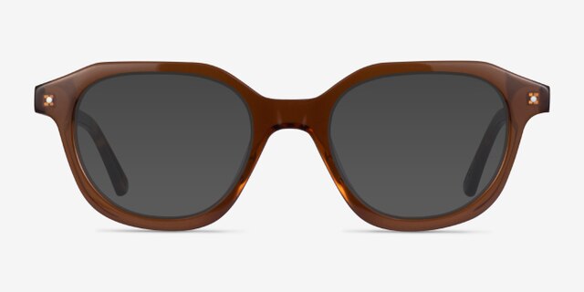 Knowledge Clear Brown Tortoise AcetateEyeglass Frames from EyeBuyDirect, with Tinted Lenses