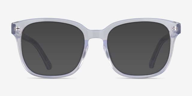 Zesty Clear Silver AcetateEyeglass Frames from EyeBuyDirect, with Tinted Lenses