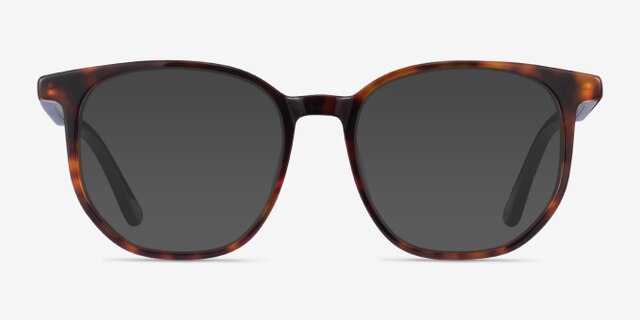 Observation Tortoise Dark Green AcetateEyeglass Frames from EyeBuyDirect, with Tinted Lenses