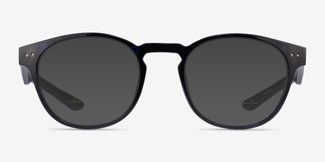 Trinity Blue Tortoise PlasticEyeglass Frames from EyeBuyDirect, with Tinted Lenses