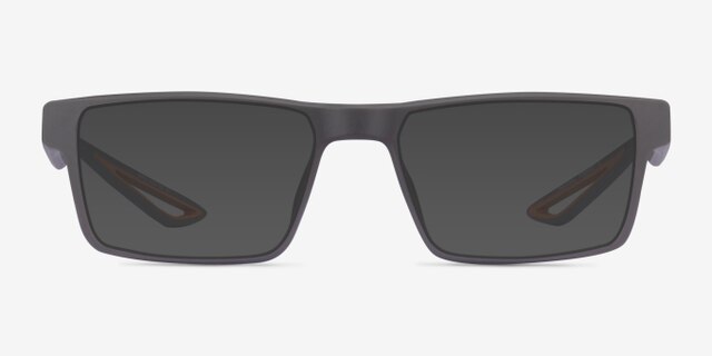 Icarus Matte Gray PlasticEyeglass Frames from EyeBuyDirect, with Tinted Lenses