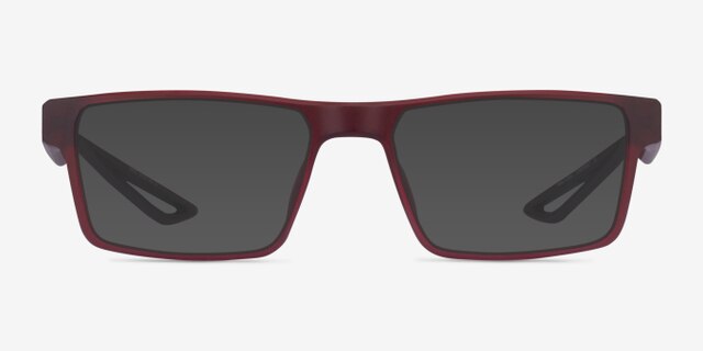 Icarus Matte Red PlasticEyeglass Frames from EyeBuyDirect, with Tinted Lenses