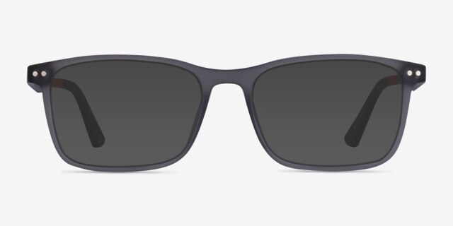 Platform Gray PlasticEyeglass Frames from EyeBuyDirect, with Tinted Lenses