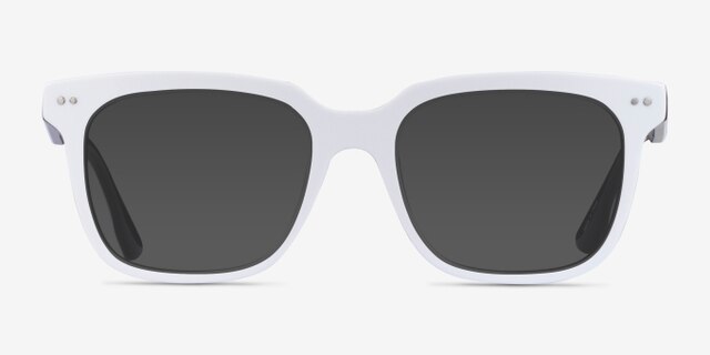 Ursus White Black AcetateEyeglass Frames from EyeBuyDirect, with Tinted Lenses
