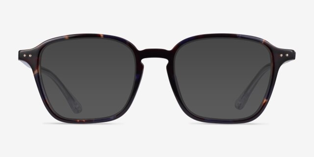 Whistler Floral Clear PlasticEyeglass Frames from EyeBuyDirect, with Tinted Lenses