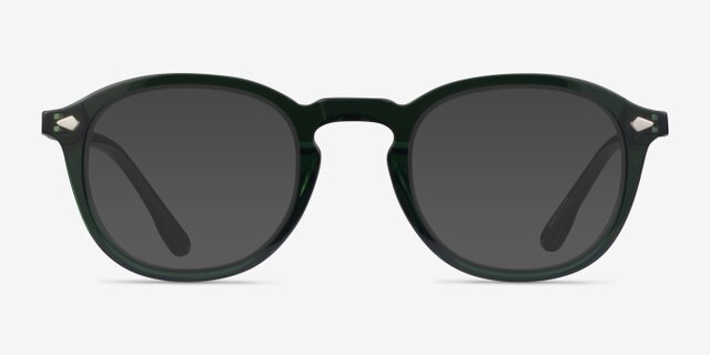Cylinder Clear Green AcetateEyeglass Frames from EyeBuyDirect, with Tinted Lenses